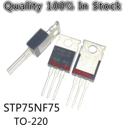 10pcs/lot P75NF75 STP75NF75 Field Effect Tube 75NF75 Motor Controller TO-220