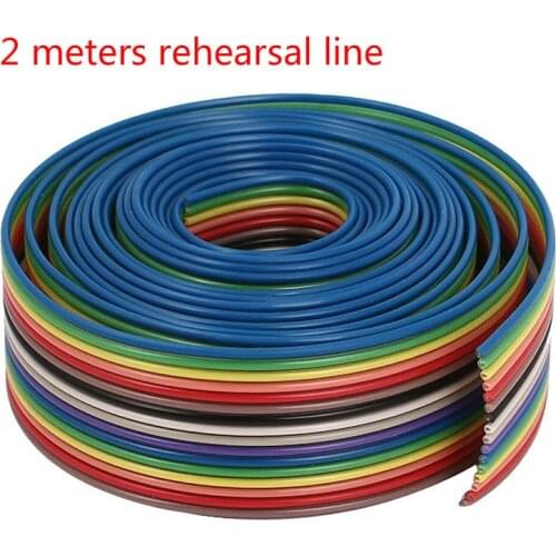 16P rehearsal line 2m car CD modified line cable rainbow flat wire support line welding cable joint wire ribbon extension cable