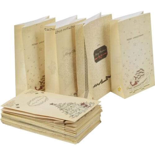 20pcs/lot 22x12x6cm Lovely Baking Kraft Paper Pouch Bag Wedding Christmas Birthday Candy Paper Bags Favors Supplie Gift Bag