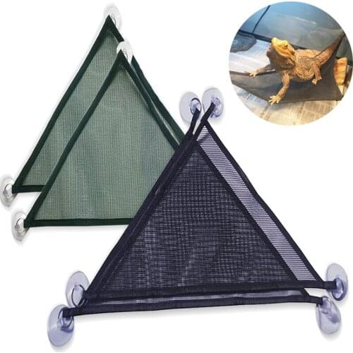 2Pcs Chameleon Lizard Reptile Hammock Pet Snake Toy Breathable Mesh Swing Lounger Ladder For Large Small Bearded Dragons Anole