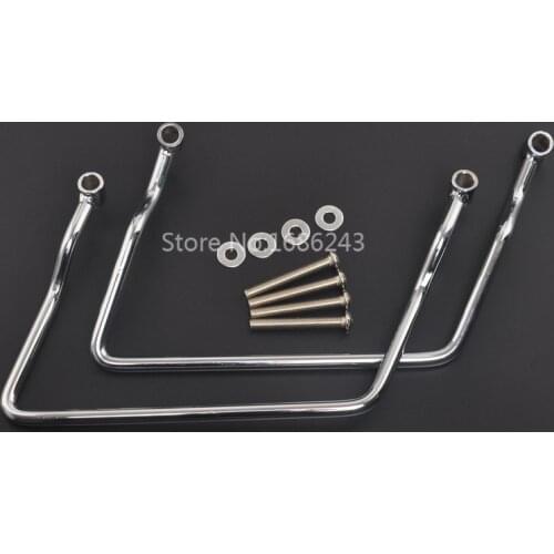 Chrome 9.45" Saddlebag Support Mount Bracket Fits For Kawasaki Vulcan VN900 Custom