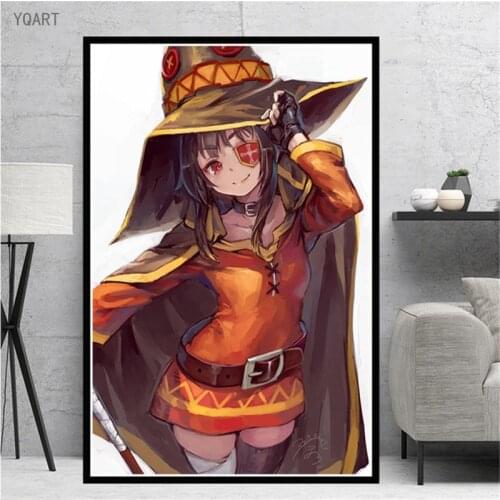 KonoSuba MEGUMIN Cute Girl Japan Anime Poster Prints Canvas Painting Art Wall Pictures For Modern Home Living Room Decor