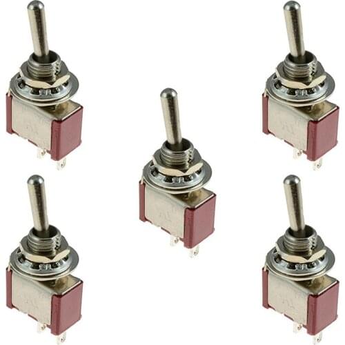 WSFS Hot 5 x On/Off Small Toggle Switch Miniature Spst 6Mm - Ac250V 3A 120V 5A