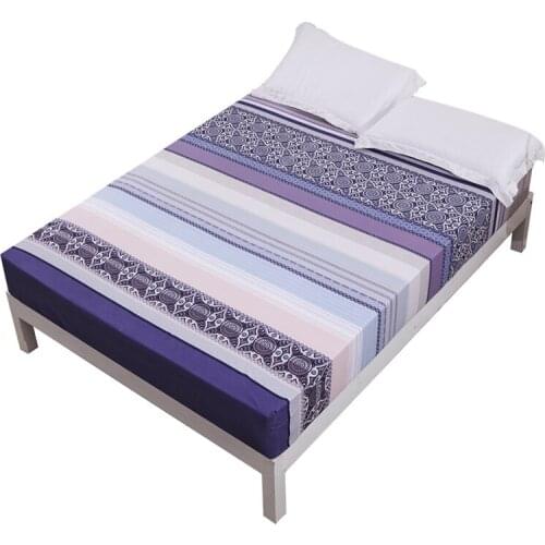 Fashion Elastic print Bed Mattress Cover Waterproof Mattress Protector Pad Fitted Sheet Separated Water Bed Linens