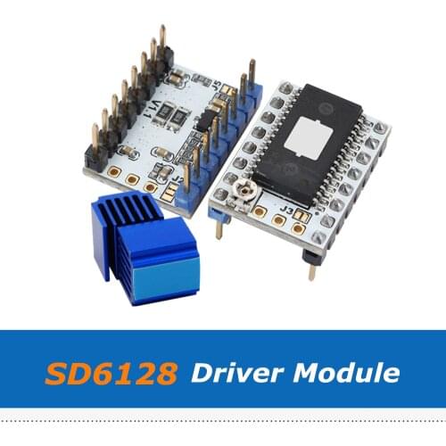 2pcs SD6128 V1.1 Stepstick Driver Module, 3D Printer Accessories 128 Microstep SD6128 Driver With Peak 2.2A