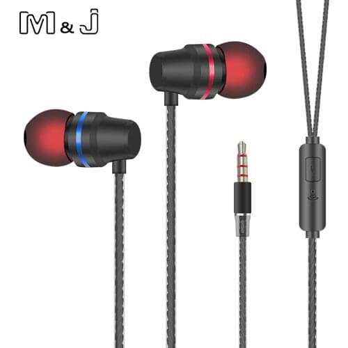 M&J V1 Spuer High Heavy Extra Bass In ear Earphone Clear Sound With Mic Earbuds For IPhone 5 6 Sumsang Xiaomi DM1