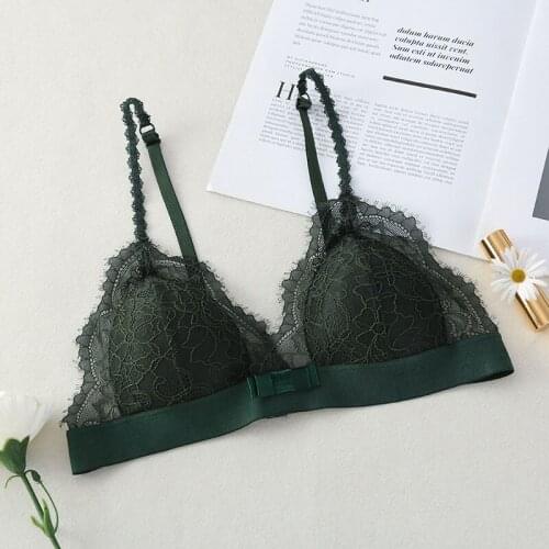 Summer New Lace Bras Sexy Lingeriea Thin Cup Adjustable Bra Women Padded Tube Tops Underwear