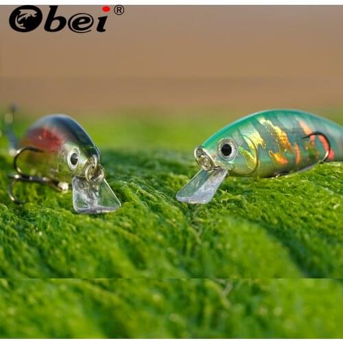 Obei Minnow Fishing Lure Laser Hard Artificial Bait 3D Eyes 67mm 9.2g Fishing Wobblers Diving 0.25m-6.2m Crankbait Minnows