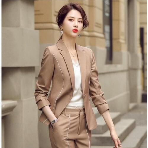 2021 Autumn Winter Professional Women Blazers And Jackets 4xl Plus Size Women Jacket Suit Notched Office Lady Pockets Clothes