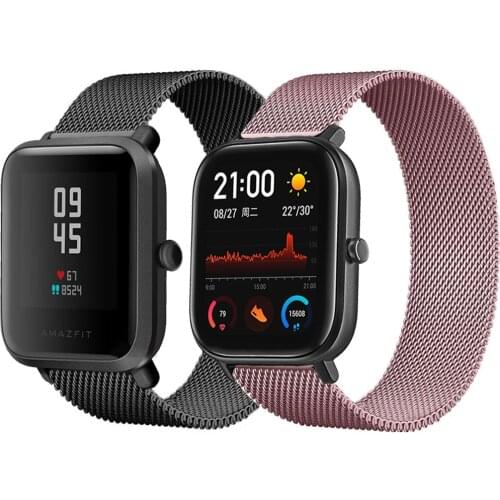 20MM Metal Straps For Xiaomi Huami Amazfit Bip S U Lite Smart Watch Band Magnetic Loop Wristband For Amazfit GTS 2 Mini/GTR 42MM