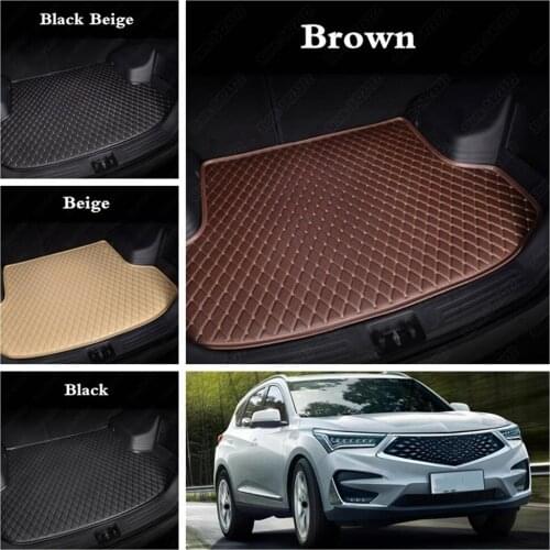 Luxury Leather Cargo Liner for Acura MDX RDX ZDX NSX TL RL ILX TLX TSX Custom Car Boot Liners All Weather Auto Cargo Floor Mats