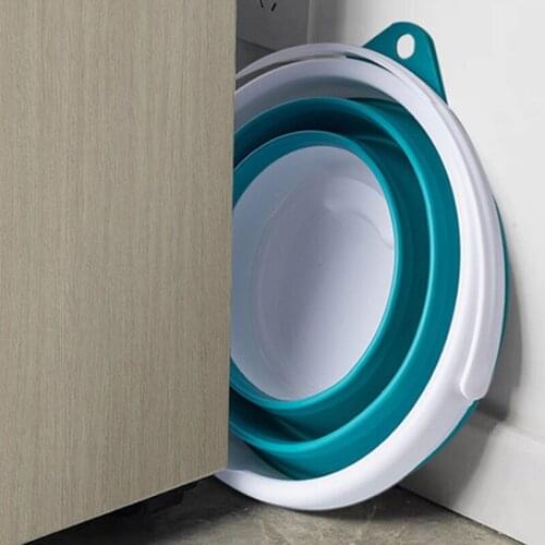 5L/10L Silicone Folding Bucket for Fishing Promotion Folding Bucket Car Wash Outdoor Fishing Round Square Camp Room Bucket