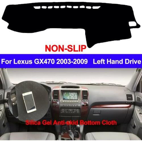 TAIJS Car Dashboard Cover Silicone Non-Slip For Lexus GX470 2003 2004 2005 2006 2007 2008 2009 Carpet Anti-UV Sun Shade DashMat