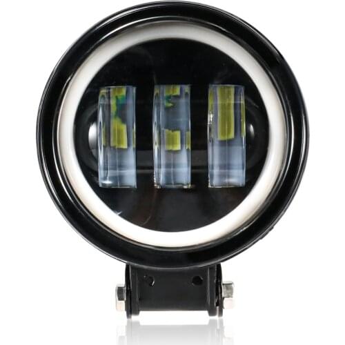 3.7'' Motorcycle 12V LED Driving Fog Spot Light Round Headlight Work Light For Road Buggy Sand Rail Trains Bus Tanks
