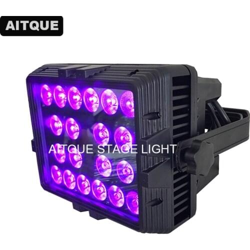 4pcs/CASE)Projector led water stage lighting wall washer 20x18w rgbwa uv ip65 dmx512 city color light flood lighting flycase