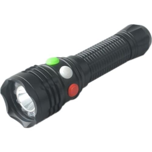 LED Tactical Flashlight Light with 3 Lighting Colors, 7 Light Modes, Magnetic, Charging Port, for Hiking, Camping, Emergency