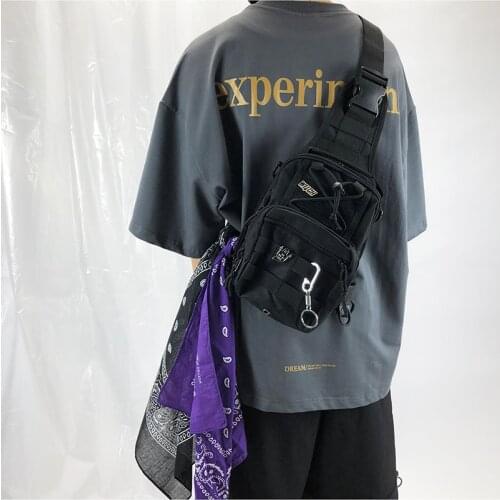 Tactical Backpack Shoulder Men Chest Bags Hip Hop style Streetwear Bag Tactical Chest Pack Designer Cool Crossbody Bags for Men