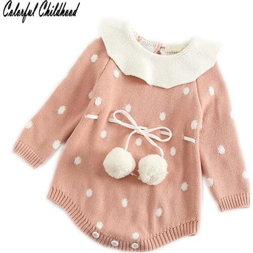 Warm winter baby girls clothes thick long sleeve petal collar romper baby girls jumpsuit toddler overalls Body bebe