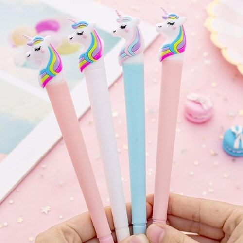 Creative Unicorn series Gel Pen Cute Kawaii Signature Pen Escolar Papelaria For Office School Writing Supplies Stationery Gift