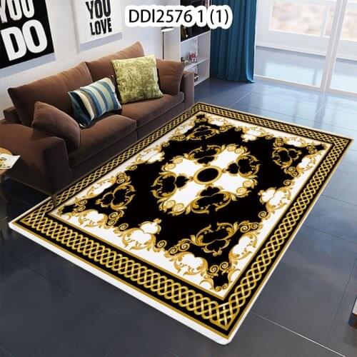 1 Piece Border Pattern Non-Slip Space Lattice Printing Carpet Door Mat Kitchen Living Room Rug Mat Carpet Mat For Hallway Tapis