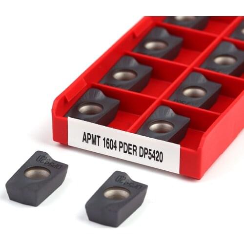 10Pcs APMT1135 PDER APMT1604 DP5320 APMT1604 DP5420 Milling Lathe Machine CNC Sharp Carbide Turning Inserts High Quality Coating