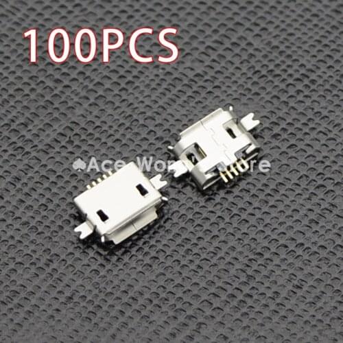 100pcs 5pin Female Micro USB Connector, SMD 2 Fixed feet, Widely used in tablet, phones and PDA