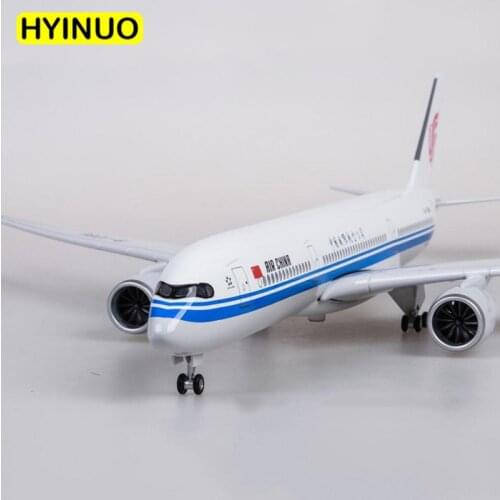 50.5CM civil aviation 1/142 Scale Airplane Airbus A350 Air China Airline Model W LED Light & Wheel Diecast Plastic Resin Plane