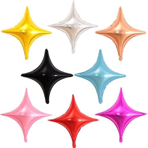 26 inch Four pointed Star Aluminum Foil Balloon Cartoon Birthday Party Wine Glass Decoration Balloons Wedding Christmas Supplies