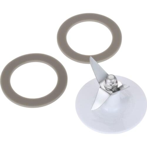 3pcs/set Blender Blade+Sealing Gasket Ring SPB-456-2 fits for Cuisinart CB-18/SPB-6 Series SmartPower Duet Food Processor White