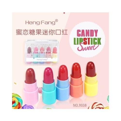 5 setsof mini lipstick with honey love candy lip gloss moisturizing and smooth lipstick