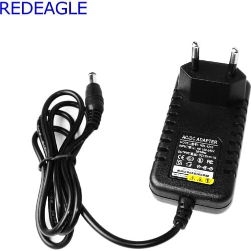 REDEAGLE 12V 1A CCTV System Power Adapter AC 100 to 240V 50/60Hz Input to DC 12V 1000mA Output US or EU Plug