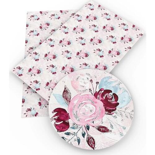 David accessories 20*33cm flowers unicorn cat Faux Synthetic Leather Fabric DIY Decorative Hairbow Bag Crafts,1Yc3651