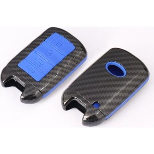Carbon fiber ABS Car key case cover key shell Holder For KIA K9 Cadenza K7 Smart Remote Key