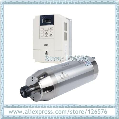GDK125-18-24Z/5.5 4 bearing High speed 18000rpm-24000RPM 5.5kw ER25 Permanent torque spindle motor D125mm + 5.5kw VFD Inverter