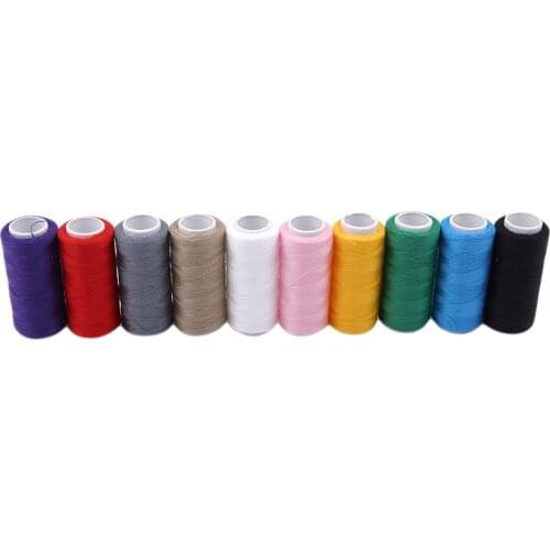 Ellenmar 10 Pcs Jeans Thread Set Sewing Thread Kit Sewing Machine Thread Cross-stitch Embroidery Threads for Sewing Craft Thread