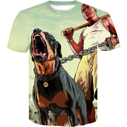 3D Printed Grand Theft Auto Game GTA 5 T Shirts Cool Clothes GTA5 Men TShirt Colorful Funny clothing t shirt cool Short sleeve