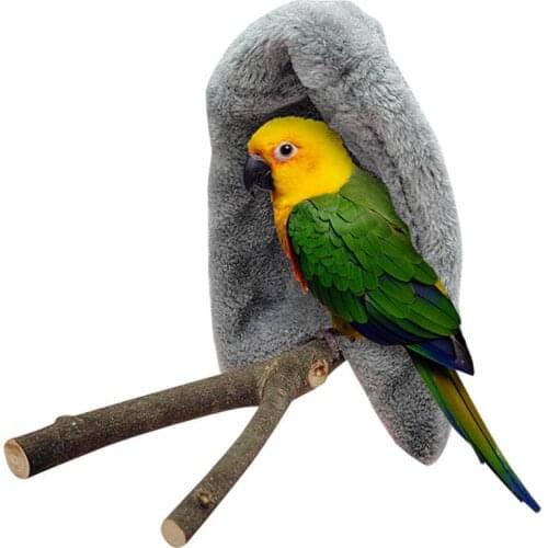 Bird Hammock Windproof Lint Parrot Hanging Cave Warm Parakeet Winter Hanging Tent Small Pets Hideout Birds Cage Accessories
