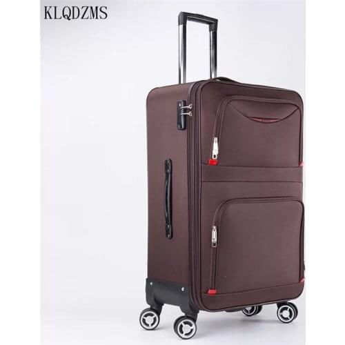 KLQDZMS 20’’22’’24’’26’’28 Inch Oxford Spinner Rolling Portable Luggage Colorful Travel Suitcase On Wheels