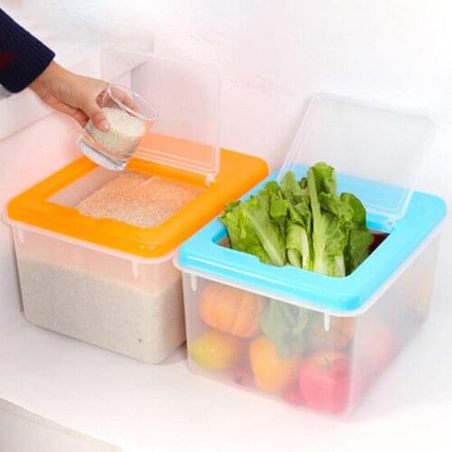 10L Rice Storage Box Grain Cereal Dispenser Home Kitchen Flour Container Bucket