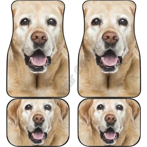 Labrador Car Floor Mats Funny For Dog Lab Lover 3D Printed Pattern Mats Fit for Most Car Anti Slip Cheap Colorful