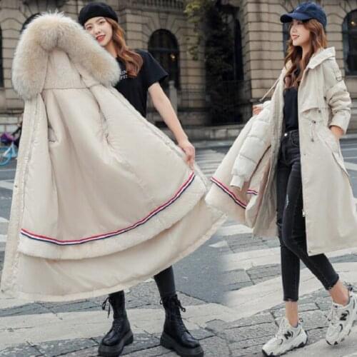TYJTJY -30 Degrees New Warm Winter Jacket Women Coat Long Parkas Female Removable Fur Liner Hooded Winter Coat Women Outwear