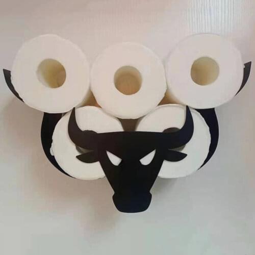 Toilet Paper Holder Wall-Mounted Tissue Storage Stand Rack Metallic Toilet Paper Roll Decorations Bathroom Accessories