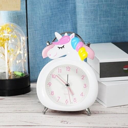 Desk Clock Cute Cartoon Unicorn Alarm Clock Bedside Table Desk Clock Children Room Decoration Christmas Gift часы будильник
