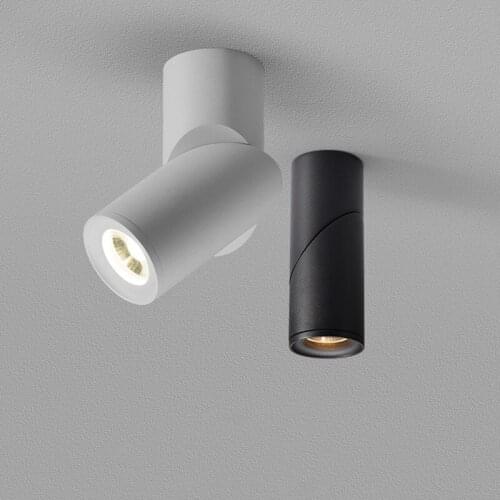 Dimmable Rotating Led Downlights 10W15W20W Cob Led Ceiling Spot Lights AC110-220V Led Wall Lamp Warm Cold White Indoor Lighting