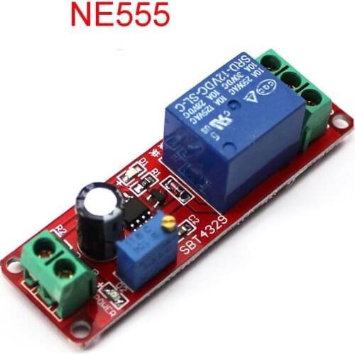 NE555 Timer Switch Adjustable Module Time Delay Relay Module DC 12V Delay Relay Shield 0~10S