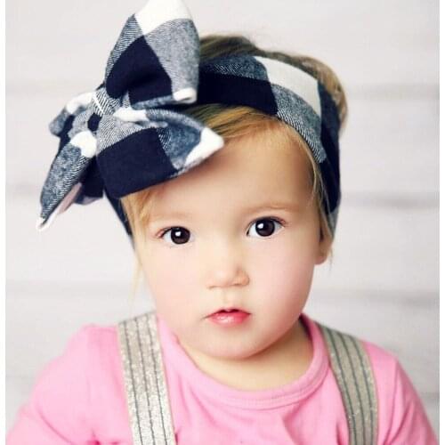 Retail Cute Headwraps Top Knot Dot big Bow Headband Children Infants DIY Headwear Turban Girl Hair Accessories