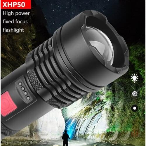 Most Powerful Flashlight LED 5000 Lumens XHP50 Ultra Bright Torch USB Rechargeable Bike Lamp Zoom Best Repairing,Camping,Outdoor