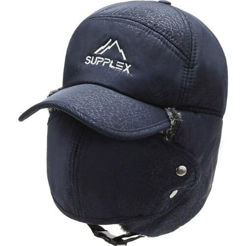 Womens Mens Cap Hat Winter Earflap Hats For Women Russian Hat Bomber Cotton Warm Thickened Windproff Ski Mask