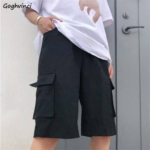 Shorts Women New Fashion Big Pockets Streetwear Hip Hop Couples Ins Retro Leisure Korean Style Oversize Womens Comfortable Chic