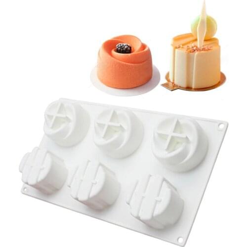 1Pc 2 in 1 Rose Flower Pillar Silicone Cake Mold for Chocolate Mousse Pudding Dessert Bread Pastry Bakeware Pan Decorating Tools